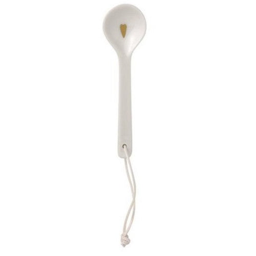 Ceramic spoon with gold heart