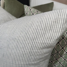 Fine Pinstriped Linen Cushion