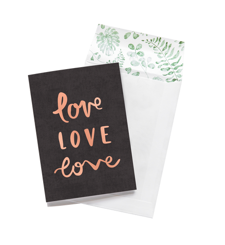 Love, Love, Love greeting card