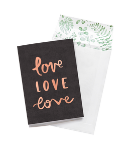 Love, Love, Love greeting card