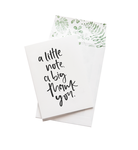 A Little Note, A Big Thank You Greeting Card