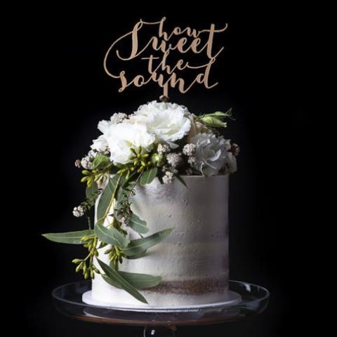 How Sweet the Sound Cake Topper