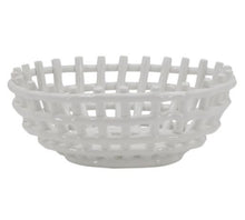 White Ceramic Lattice Bowl