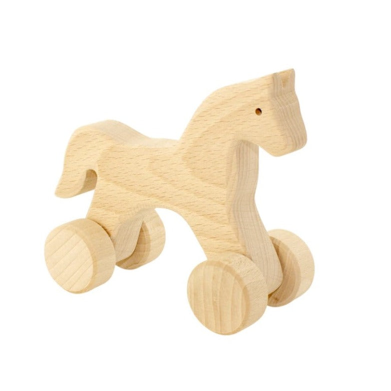 Wooden Push-A-Long Horse