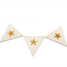 Wooden Bunting Flags with stars