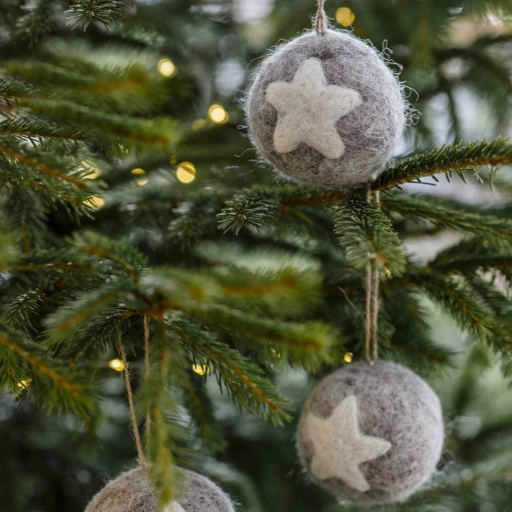 Felted baubles